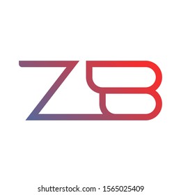 ZB letter logo template vector icon design