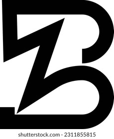 ZB logo design vector zb icon for business high quolity bz