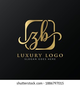 ZB Logo Design Vector Template. Initial Luxury Letter ZB Vector Illustration