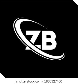 ZB logo. Z B design. White ZB letter. ZB Z B letter logo design. Initial letter ZB linked circle uppercase monogram logo.