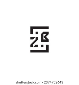 ZB square concept retro logo in high quality professional design that will print well across any print media