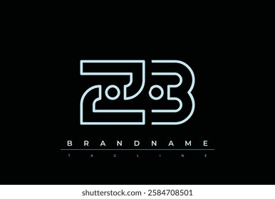 ZB Technology Letter Logo Template. This tech letter logo is a graphic mark that uses letters to represent a technology company.