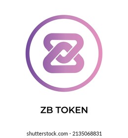 ZB-Token-Kryptowährungssymbol. ZB-Tokensymbol. Kryptowährungs-Vektorsymbol. Flache Vektorgrafik - Vektorgrafik