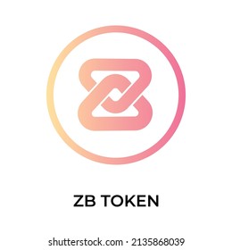 ZB Token Cryptocurrency icon. ZB token symbol. Cryptocurrency vector icon. Flat Vector illustration - Vector