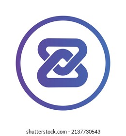 ZB Token Cryptocurrency icon. ZB token symbol. Cryptocurrency vector icon. Flat Vector illustration - Vector