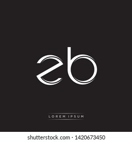zb z b Logo Initial Letter Split Lowercase Modern Monogram Template Design