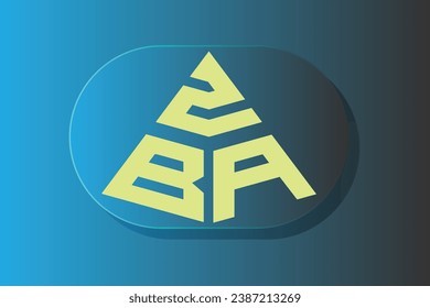 ZBA, BA, logos. Abstract initial monogram letter alphabet logo design