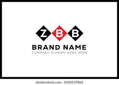 Diseño de logotipo de la letra ZBB. Logo de la letra del monograma de ZBB creative initials. Plantilla de Vector de logotipo de negocios e inmobiliarios de ZBB.