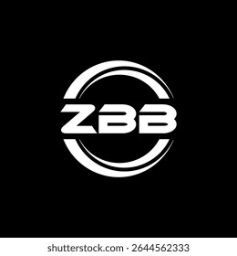 ZBB letter logo design with white background in illustrator, vector logo modern alphabet font overlap style, calligraphy designs for logo, Poster, Invitation, etc.