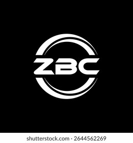 ZBC letter logo design with white background in illustrator, vector logo modern alphabet font overlap style, calligraphy designs for logo, Poster, Invitation, etc.