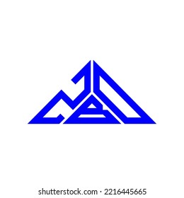 Diseño creativo del logotipo de letra ZBD con gráfico vectorial, logotipo ZBD simple y moderno en forma triangular.
