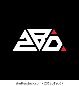 ZBD triangle letter logo design with triangle shape. ZBD triangle logo design monogram. ZBD triangle vector logo template with red color. ZBD triangular logo Simple, Elegant, and Luxurious