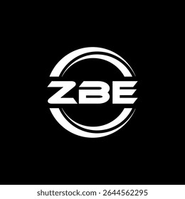 ZBE letter logo design with white background in illustrator, vector logo modern alphabet font overlap style, calligraphy designs for logo, Poster, Invitation, etc.