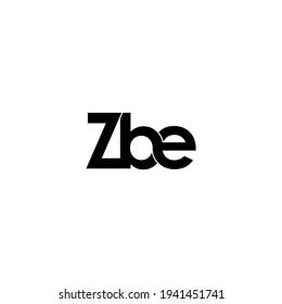 diseño del logotipo original de la letra zbe en monograma