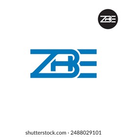 Diseño de monograma de letra con logotipo ZBE