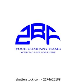 ZBF letter logo creative design with vector graphic