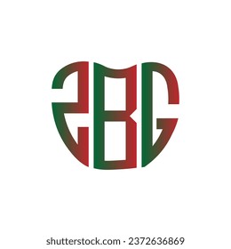 ZBG letter logo creative design. ZBG unique design.

