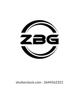 ZBG letter logo design with white background in illustrator, vector logo modern alphabet font overlap style, calligraphy designs for logo, Poster, Invitation, etc.