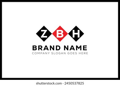 ZBH-Schriftdesign. ZBH Creative Initials Monogram Letter Logo. ZBH Business und Immobilien Logo Vektorgrafik Vorlage.