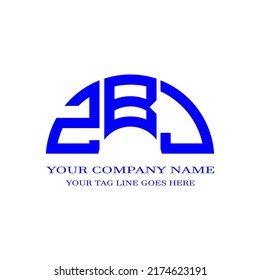 ZBJ letter logo creative design with vector graphic