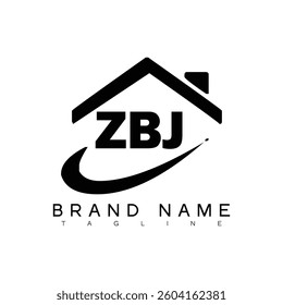 ZBJ logo design vector template