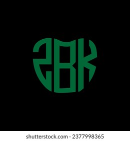 ZBK letter logo creative design. ZBK unique design.
