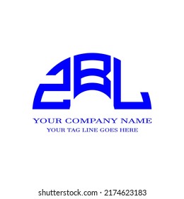 ZBL-Buchstaben Logo kreatives Design mit Vektorgrafik