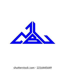ZBL letter logo creative design with vector graphic, ZBL simple and modern logo in triangle shape.