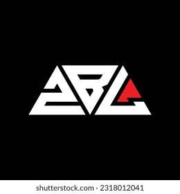 ZBL Dreieck-Buchstaben Logo Design mit Dreieck-Form. ZBL Dreieck Logo Design Monogramm. ZBL Dreieck-Vektorlogo-Vorlage mit roter Farbe. ZBL Dreieckslogo Einfach, elegant und luxuriös