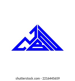 ZBN letter logo creative design with vector graphic, ZBN simple and modern logo in triangle shape.