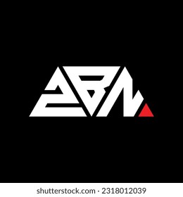 ZBN triangle letter logo design with triangle shape. ZBN triangle logo design monogram. ZBN triangle vector logo template with red color. ZBN triangular logo Simple, Elegant, and Luxurious