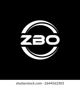 ZBO letter logo design with white background in illustrator, vector logo modern alphabet font overlap style, calligraphy designs for logo, Poster, Invitation, etc.