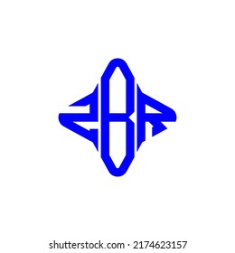 ZBR letter logo creative design with vector graphic