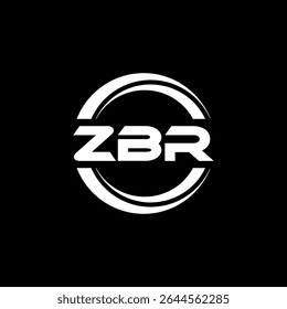 ZBR letter logo design with white background in illustrator, vector logo modern alphabet font overlap style, calligraphy designs for logo, Poster, Invitation, etc.