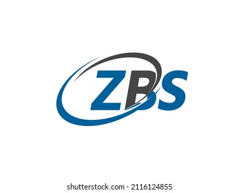 Letra ZBS creativo diseño elegante del logo de swoosh