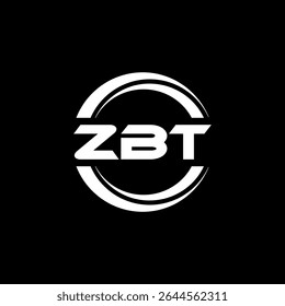 ZBT letter logo design with white background in illustrator, vector logo modern alphabet font overlap style, calligraphy designs for logo, Poster, Invitation, etc.