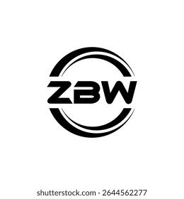ZBW letter logo design with white background in illustrator, vector logo modern alphabet font overlap style, calligraphy designs for logo, Poster, Invitation, etc.