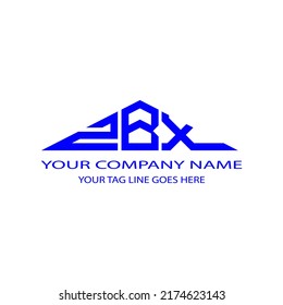 ZBX letter logo creative design with vector graphic
