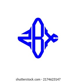 Diseño creativo del logotipo de la carta ZBX con gráfico vectorial