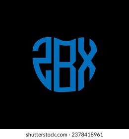 ZBX letter logo creative design. ZBX unique design.
