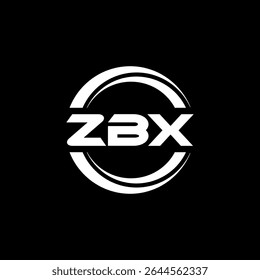 ZBX letter logo design with white background in illustrator, vector logo modern alphabet font overlap style, calligraphy designs for logo, Poster, Invitation, etc.