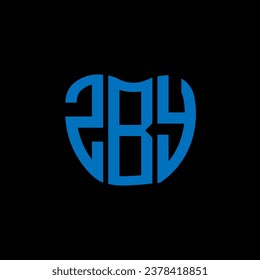 ZBY letter logo creative design. ZBY unique design.
