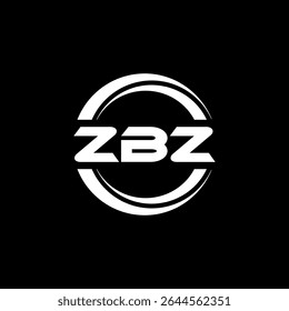 ZBZ letter logo design with white background in illustrator, vector logo modern alphabet font overlap style, calligraphy designs for logo, Poster, Invitation, etc.