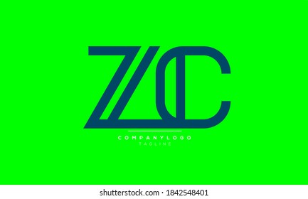 ZC abstract initials monogram letter text alphabet logo design
