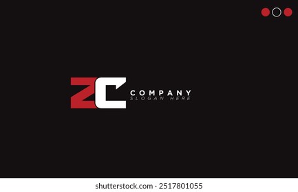 Letras del alfabeto ZC Iniciales Logotipo del monograma CZ, Z y C