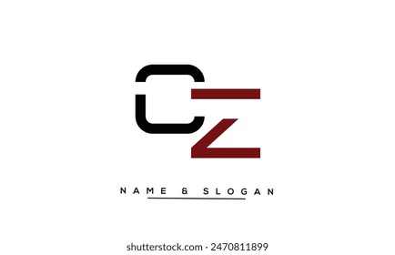 ZC, CZ Abstract Letters Logo Monogram