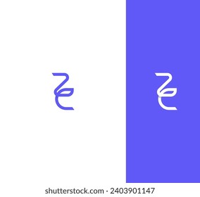 ZC, CZ letter logo design template elements. Modern abstract digital alphabet letter logo. Vector illustration. New Modern logo.