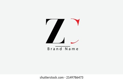 ZC CZ Z C abstract vector logo monogram template