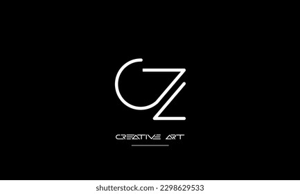 ZC, CZ, Z, C abstract letters logo monogram