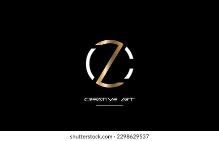 ZC, CZ, Z, C abstract letters logo monogram